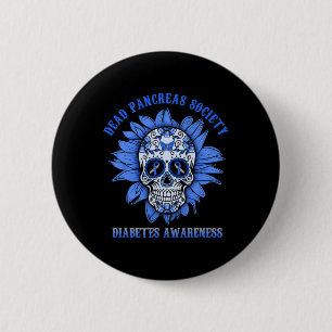 Blume des Zuckerschädels ist bei Pankreas-Gesellsc Button
