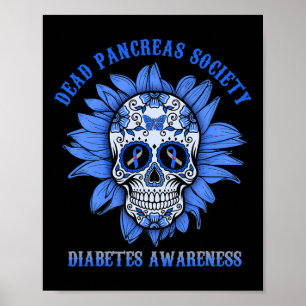 Blume des Zuckerschädels ist bei Pankreas-Gesellsc Poster