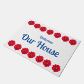 Blume Design 18" x 24" Türmatte (Schrägansicht)