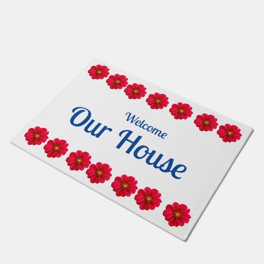 Blume Design 18" x 24" Türmatte (Schrägansicht)