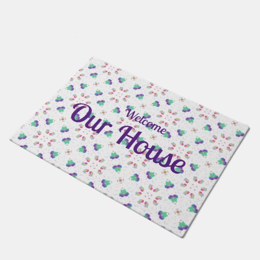 Blume Design 18" x 24" Türmatte (Schrägansicht)