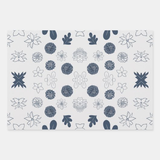 Blume Design 3 Sets Wrapper Geschenkpapier Set (Vorderseite 3)