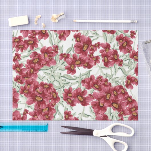Blume (Design 52 Red Series) Seidenpapier (Handwerk)