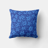 Blume Design - Baby Blue on Navy Kissen (Rückseite)