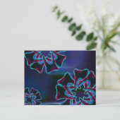 Blume Design Blue Dental Art Postkarte (Stehend Vorderseite)
