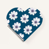 Blume Design Blue Notebook Notizblock (Vorderseite)