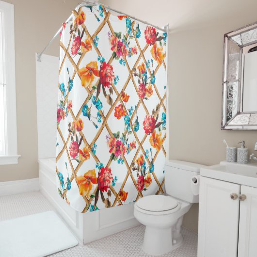 Blume Design Blume, Öl, Malerei, Duschvorhang (Beispiel)