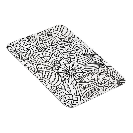 Blume Design Doodle Magnet (Rechte Seite)