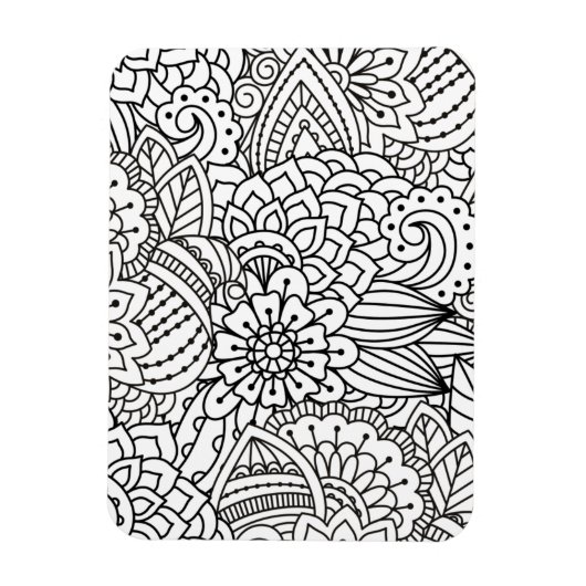 Blume Design Doodle Magnet (Vertikal)