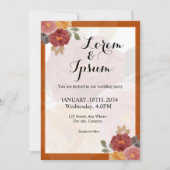 Blume-Design Einfach Hochzeitsfeiern Einladung (Vorderseite)