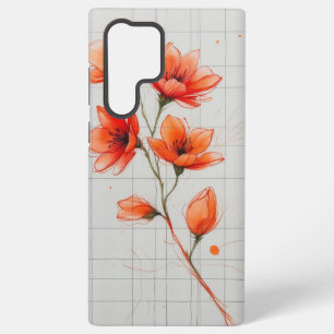 Blume Design Elegante Orange Blossom Samsung Galaxy Hülle