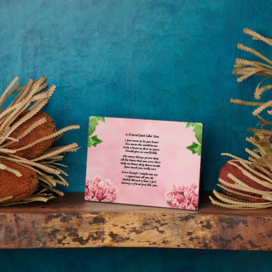 Blume-Design - Freundschaftsgedicht Fotoplatte (Seite)