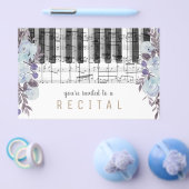 Blume-Design für Klavierblau Flyer (Einzeln)