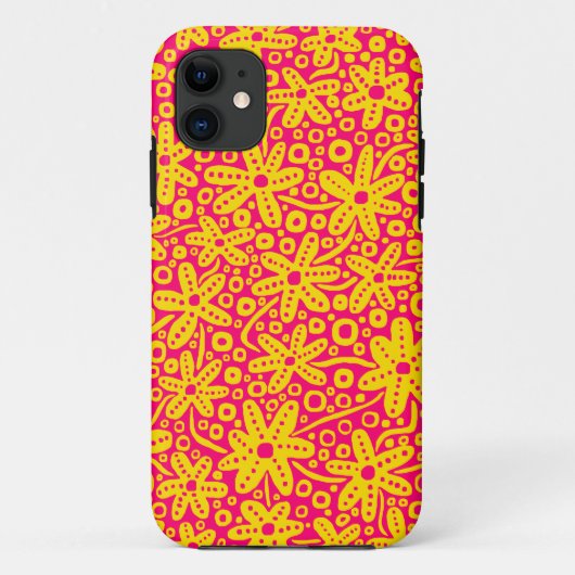 Blume Design - Gelb und Rose Rot.pdf Case-Mate iPhone Hülle (Rückseite)