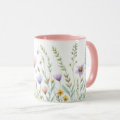 Blume-Design-Kaffee für Wasserfarben Tasse (VorderseiteRechts)