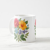 Blume-Design-Kaffee-Tasse Kaffeetasse (Vorderseite Links)