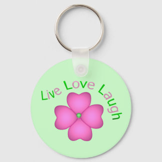 Blume Design - Live-Liebe-Laugh Schlüsselanhänger