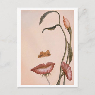 Blume Design Profil Postkarte