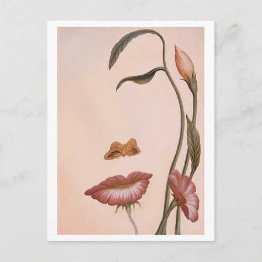 Blume Design Profil Postkarte (Vorderseite)