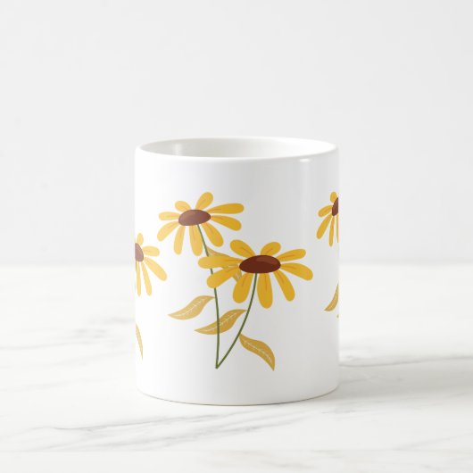 Blume Design Puzzle Kaffee Tasse (Mittel)