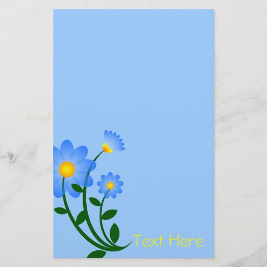 Blume Design Stationery Briefpapier (Vorderseite)