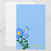 Blume Design Stationery Briefpapier (Vorne/Hinten)