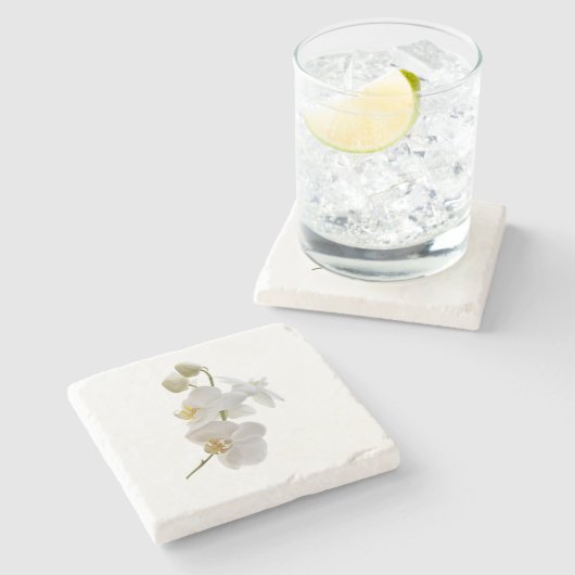 Blume Design Stein Untersetzer (Seitenansicht)