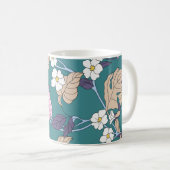 Blume Design Textil Illustration, Muster, Rückseit Kaffeetasse (VorderseiteRechts)