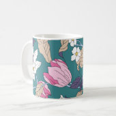 Blume Design Textil Illustration, Muster, Rückseit Kaffeetasse (Vorderseite Links)
