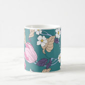 Blume Design Textil Illustration, Muster, Rückseit Kaffeetasse (Mittel)