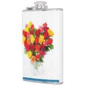 Blume Design Vinyl Wrapped Flask. Flachmann (Links)