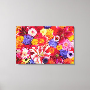 Blume Design von Dalhia, Oriental Lilies, Leinwanddruck