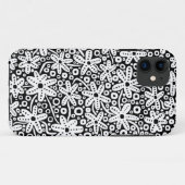 Blume Design - Weiß auf Black.pdf Case-Mate iPhone Hülle (Rückseite (Horizontal))
