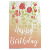 Blume-Designer drucken Mittlere Geschenktüte (Rückseite)