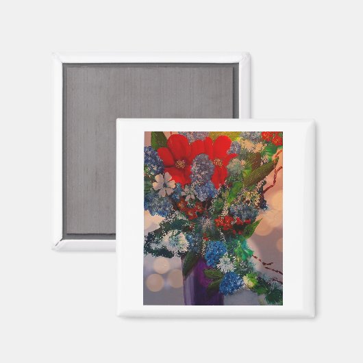 Blume-Designmagnet Magnet (Vorderseite/Rückseite)