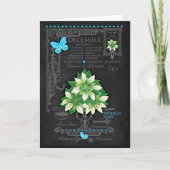 Blume Dezember Chalk Personalisierte Karte (Vorderseite)
