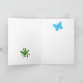 Blume Dezember Chalk Personalisierte Karte (Innenseite)