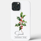 Blume Dezember Holly Case-Mate iPhone Hülle (Rückseite)