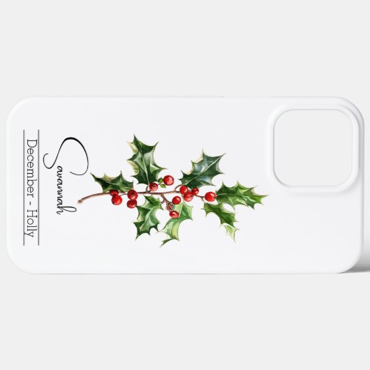 Blume Dezember Holly Case-Mate iPhone Hülle (Rückseite (Horizontal))