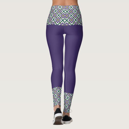 Blume Diamond Star Muster Leggings (Rückseite)