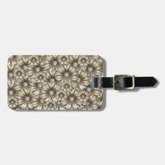 Blume Diamonds - Gepäckmarke Gepäckanhänger (Vorderseite horizontal)