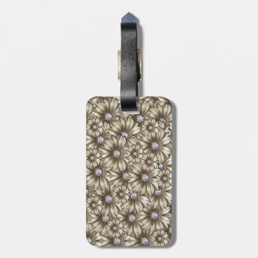 Blume Diamonds - Gepäckmarke Gepäckanhänger (Rückseite vertikal)