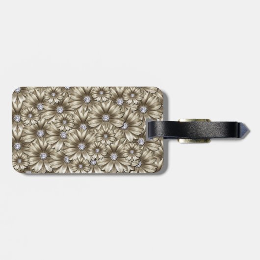 Blume Diamonds - Gepäckmarke Gepäckanhänger (Rückseite horizontal)