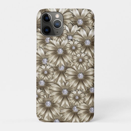 Blume Diamonds iPhone Case (Rückseite)