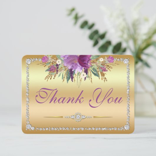 Blume Diamonds Wedding Danke Gold (Stehend Vorderseite)