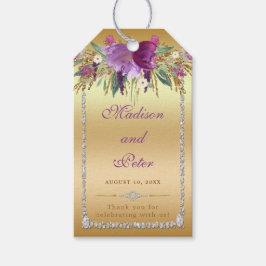 Blume Diamonds Wedding Gold Danke Geschenkanhänger