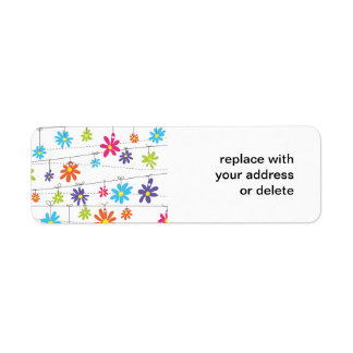 Blume, die an einer Linie hängen