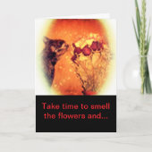 Blume, die an Ihre Grußkarte denken Karte (Vorderseite)