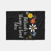 Blume, die Billard Gezeichnet haben, sind immer ei Fleecedecke (Vorderseite (Horizontal))