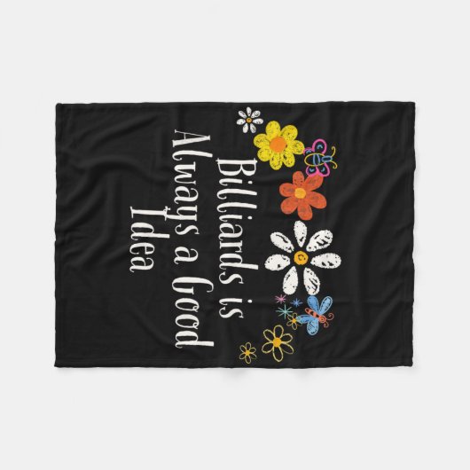 Blume, die Billard Gezeichnet haben, sind immer ei Fleecedecke (Vorderseite (Horizontal))